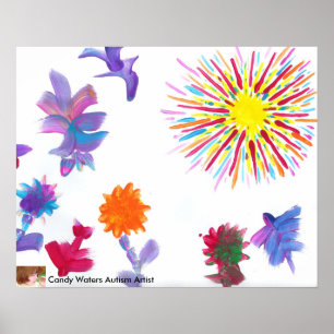 Candy Waters Autisme Artiste Peinture Poster