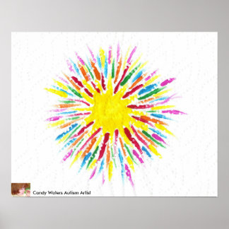 Candy Waters Autisme Artiste Peinture Poster