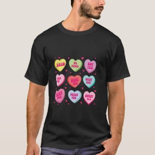 Candy Zoete Hartjes Liefde Valentijnsdag T-shirt