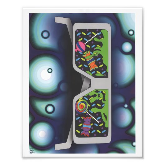 Candybrilprint Foto Afdruk (Voorkant)