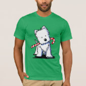 Candycane Cutie Westie T-shirt (Voorkant)