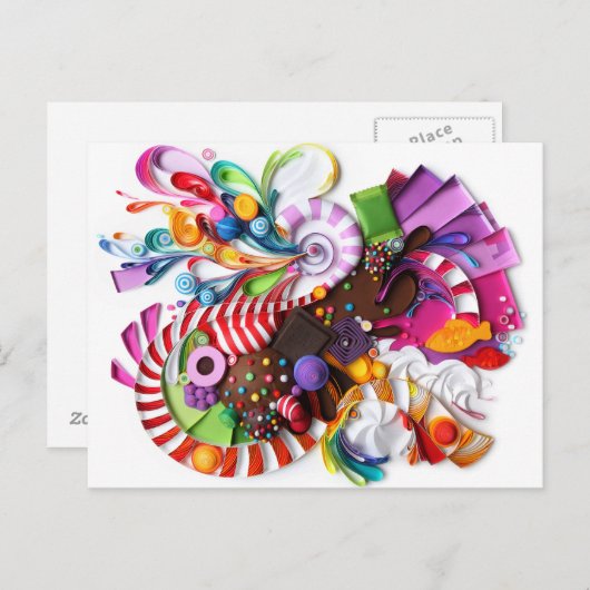 CandyCrush geïnspireerd briefkaart (Voorkant / Achterkant)