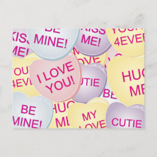 CandyHearts Briefkaart