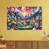 Candyland Air Art Stretched Canvas Print (Insitu (Woonkamer))
