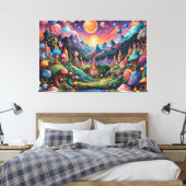 Candyland Air Art Stretched Canvas Print (Insitu (Slaapkamer))