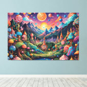 Candyland Air Art Stretched Canvas Print (Insitu (Houten vloer))