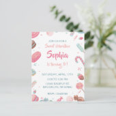 Candyland Anniversaire Fête Invitation (Debout devant)