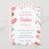 Candyland Anniversaire Fête Invitation (Devant / Derrière)