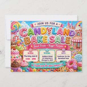 Candyland Bakverkoop Ontwerp Kaart