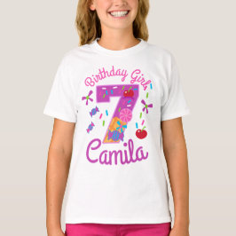 Candyland Birthday Girl 7lollipop T-shirt