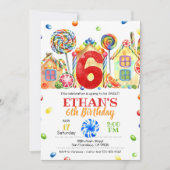 Candyland Candy Invitation pour Candy Thème - 6ème (Devant)