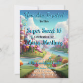 Candyland Castle Sweet 16 Invitations (Devant)