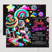 Candyland Charm Baby shower Kaart (Voorkant / Achterkant)