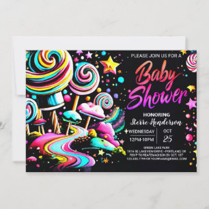 Candyland Charm Baby shower Kaart