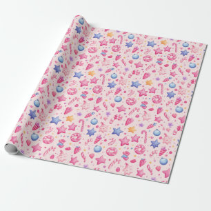 "Candyland Christmas Stars Pattern" Cadeaupapier