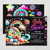 Candyland Droomland Baby Shower Kaart (Voorkant / Achterkant)