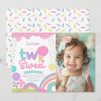 Candyland en Ice Cream, Twee Zoete 2e Verjaardag Kaart