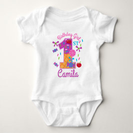 Candyland First Birthday lollipop Romper