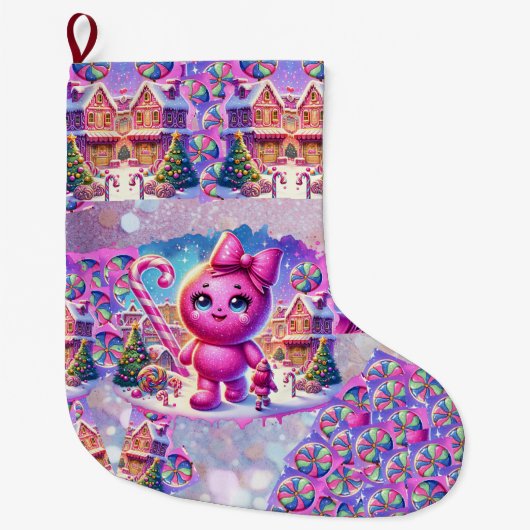 CandyLand GumDrop Grote Kerstsok (Voorkant)