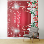 Candyland holidays christmas banner backdrop wandkleed (In situ)