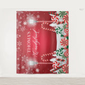 Candyland holidays christmas banner backdrop wandkleed (Voorkant)