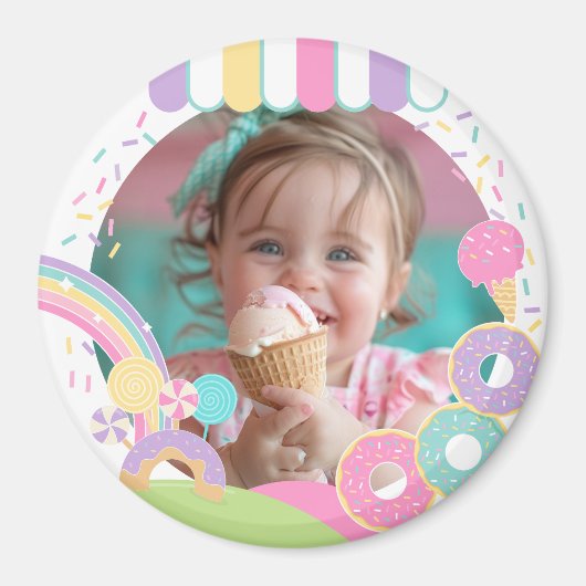 Candyland Ice Cream Keepsake Magnet Magneet (Voorkant)