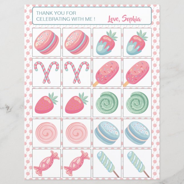 Candyland Party Memory spel (Voorkant)