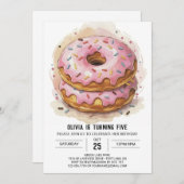 Candyland snoepjes donuts verjaardag kaart (Voorkant / Achterkant)