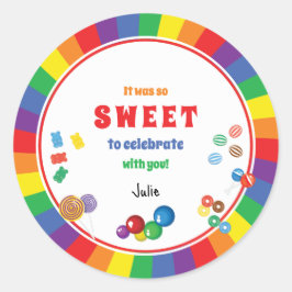 Candyland-Stickers Ronde Sticker