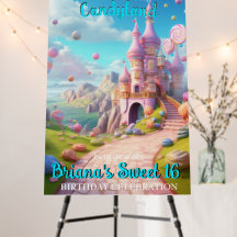 Candyland Sweet 16 Affiche de bienvenue