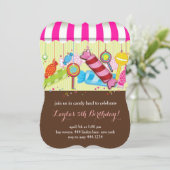 Candyland Sweet Shop Invitations Anniversaire (Debout devant)