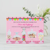 Candyland Sweet Shoppe Invitations d'anniversaire (Debout devant)