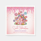 Candyland Sweet Viering Verjaardagsfeest Servet (Voorkant)