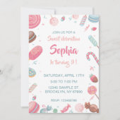 Candyland Verjaardag Uitnodiging Feest Uitnodiging (Voorkant)