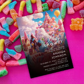Candyland World Babyshower Uitnodiging
