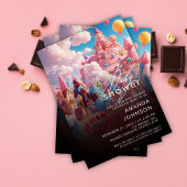 Candyland World Babyshower Uitnodiging