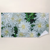 Candytuft White Flower Graphic Strandlaken (Voorkant)