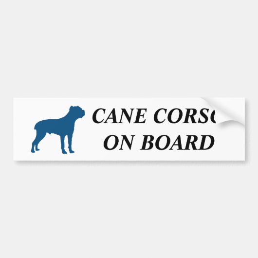 Cane Corso aan boord! Bumpersticker (Voorkant)