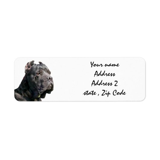 Cane corso-adresetiketten etiket (Voorkant)