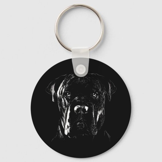 Cane Corso Art: Italiaanse mastiff Sleutelhanger (Voorkant)