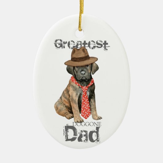 Cane Corso Dad Ceramic Ornament (Voorkant)
