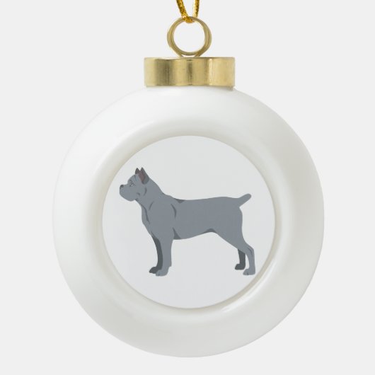 Cane Corso, décoration de Noël en forme de mastiff (Devant)
