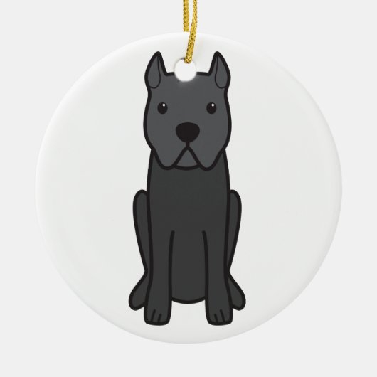 Cane Corso Dog Cartoon Keramisch Ornament (Voorkant)