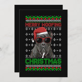 Cane Corso Dog Funny Merry Woofing Kerstmis Kaart (Voorkant / Achterkant)