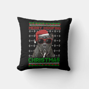 Cane Corso Dog Funny Merry Woofing Kerstmis Kussen