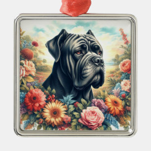 Cane Corso Dog Painting Metalen Ornament