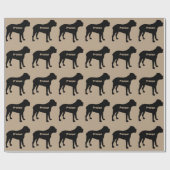 Cane Corso Dog Silhouette Cadeaupapier (Vlak)
