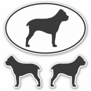 Cane Corso Dog Silhouetten Vinyl Sticker Set