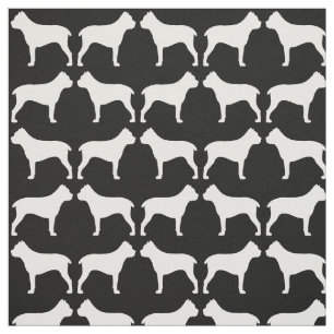 Cane Corso Dog Silhouettes Patterned Stof
