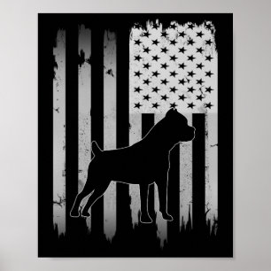 Cane Corso Dog Verenigde Staten Amerikaanse vlag 4 Poster